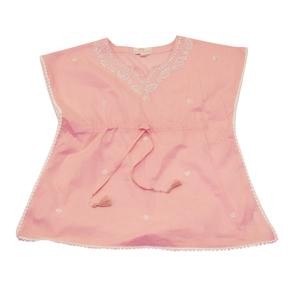 Goa Pink Pom Pom Square Beaded Top