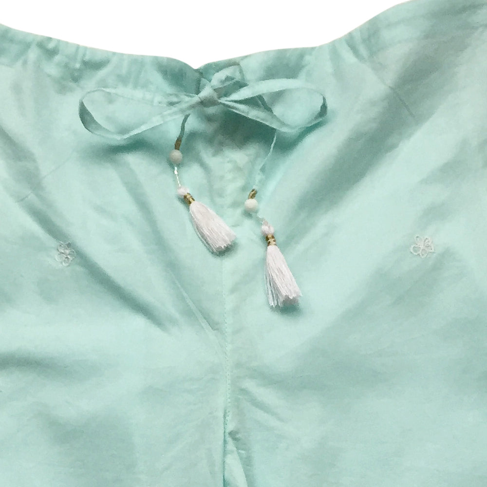 Amalfi Mint Green Embroidered Summer Trousers