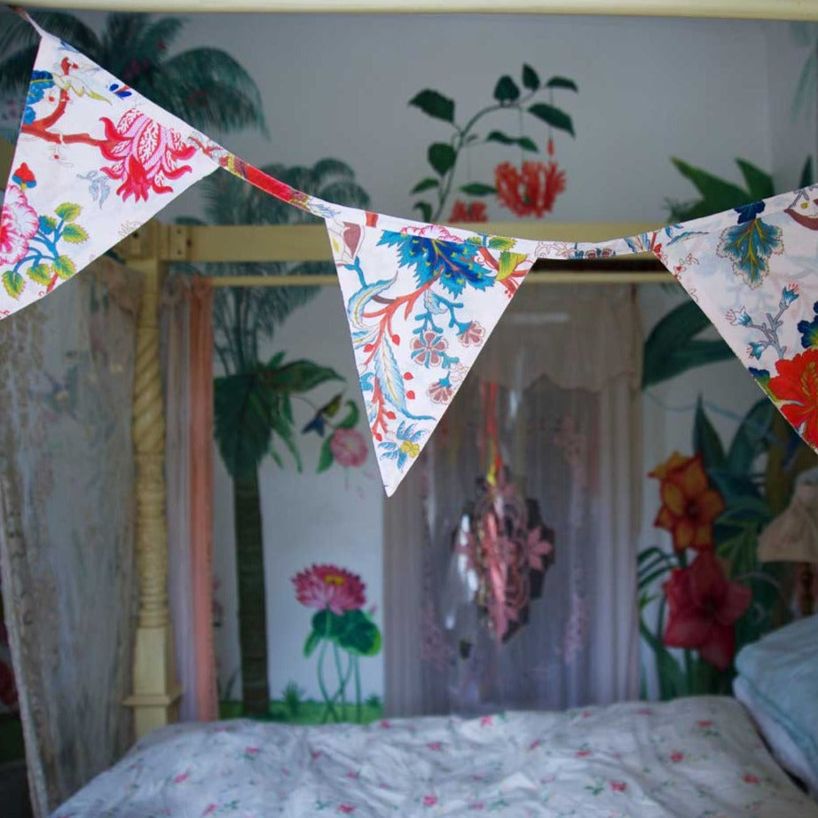 Pink Exotic Flower Bunting