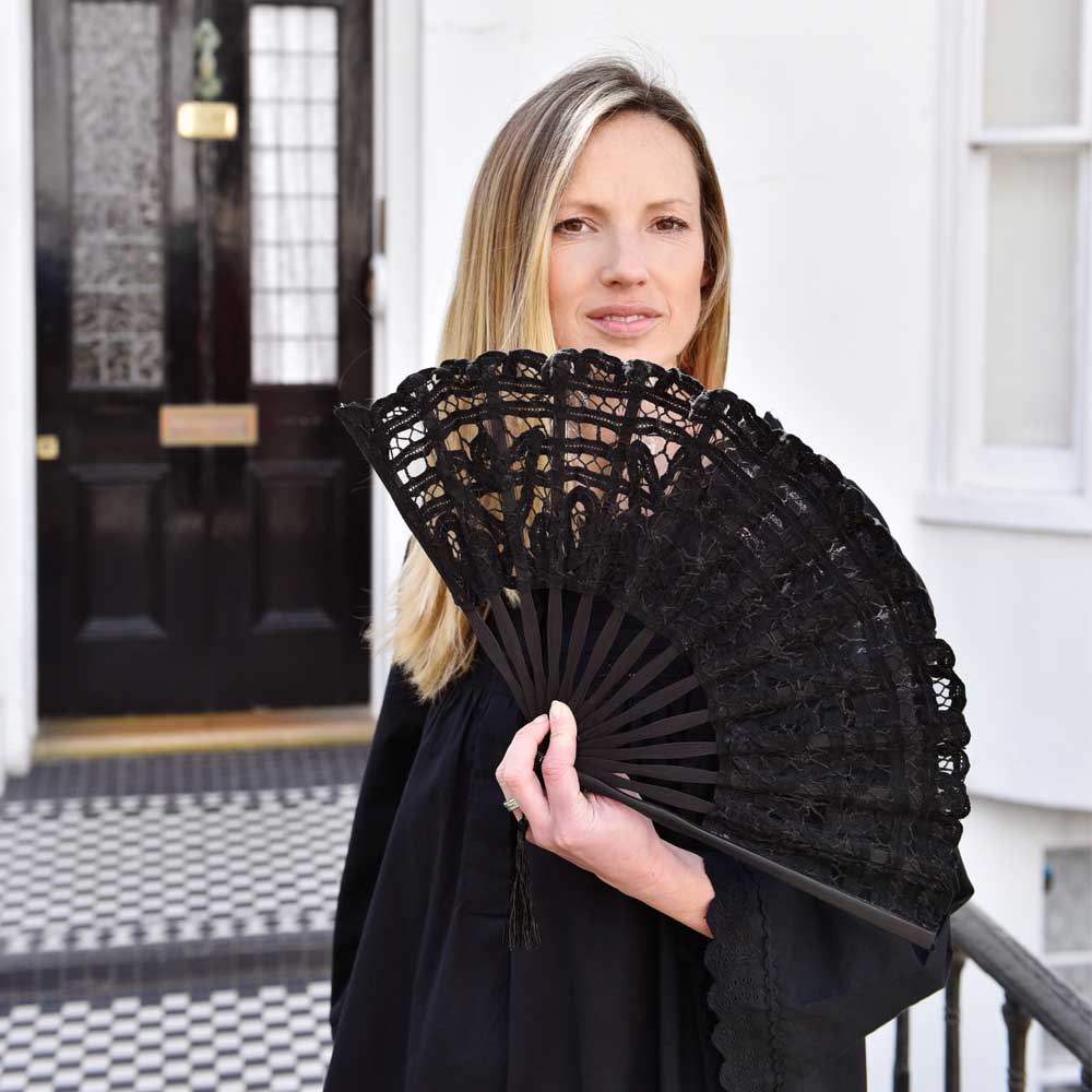 Black Lace Hand Fan