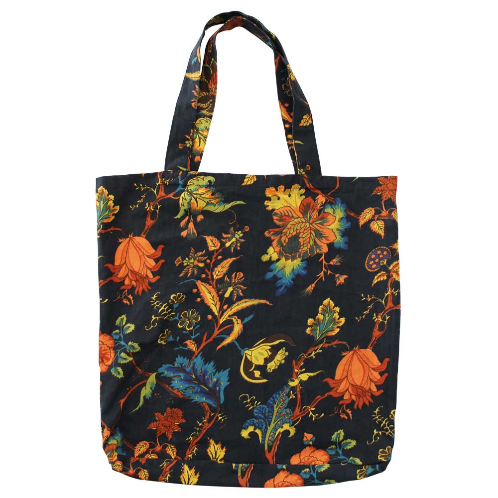 Burnt Orange Cotton Canvas Tote Bag