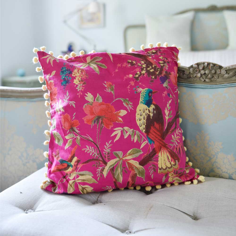 Next Bird Cushion Pink Velvet Cushion Next Pink Cushions ROYAL
