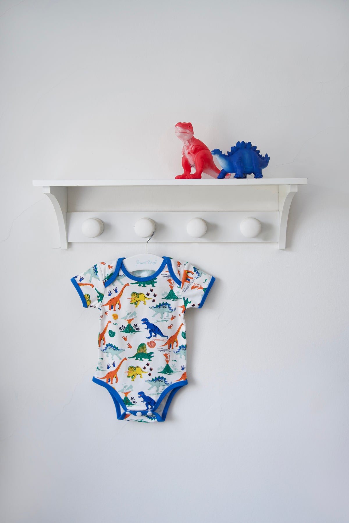 Colourful Dinosaur Print Baby Grow