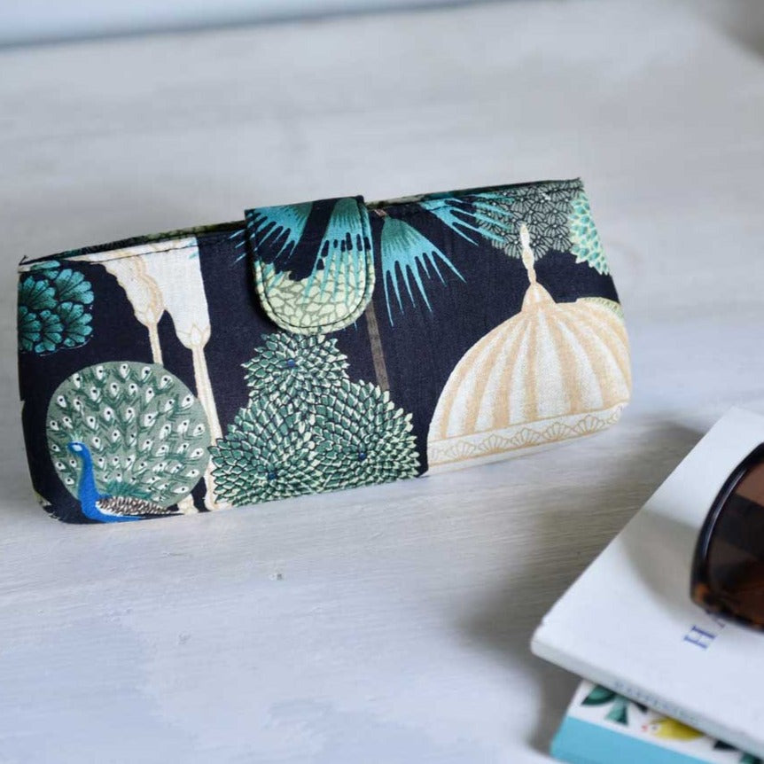 Pagoda Garden Print Padded Glasses Case