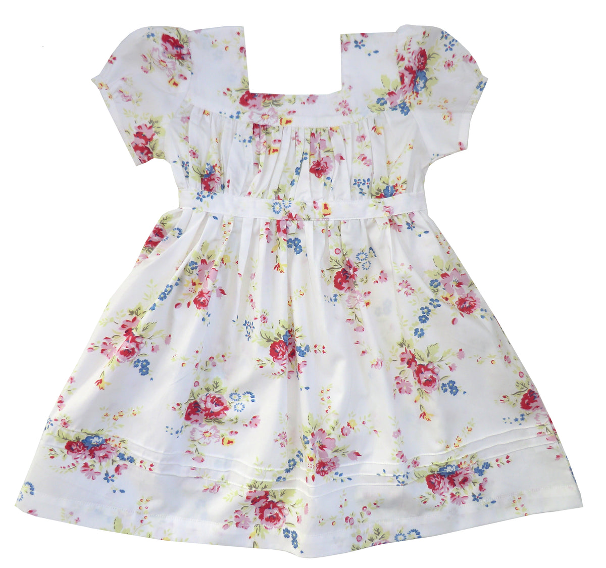 White Rose Floral Girls Dress