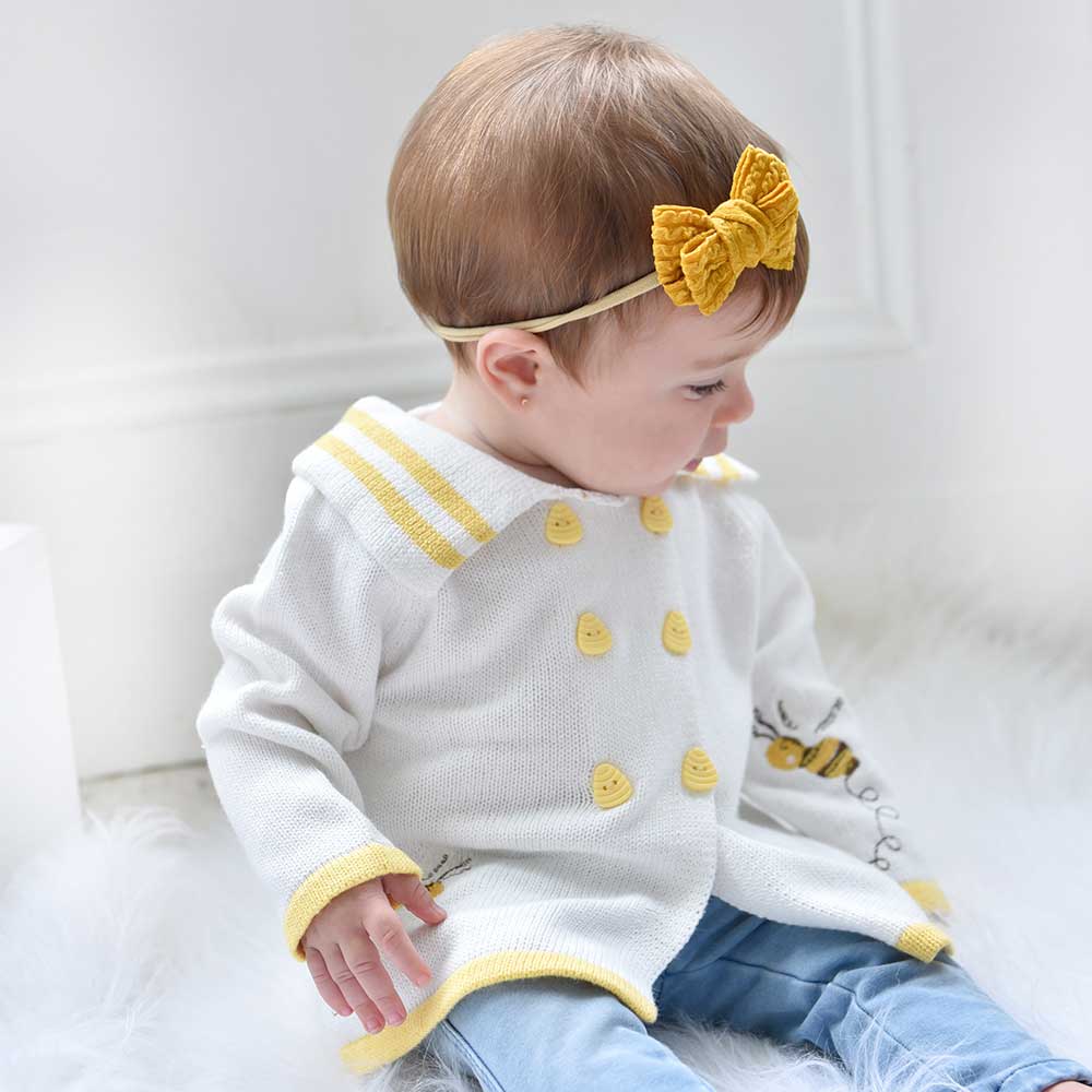 Bumble Bee Knitted Pram Coat