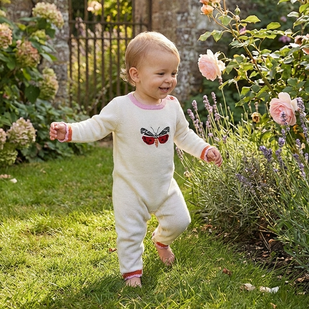 Butterfly long Sleeve Knitted Jumpsuit