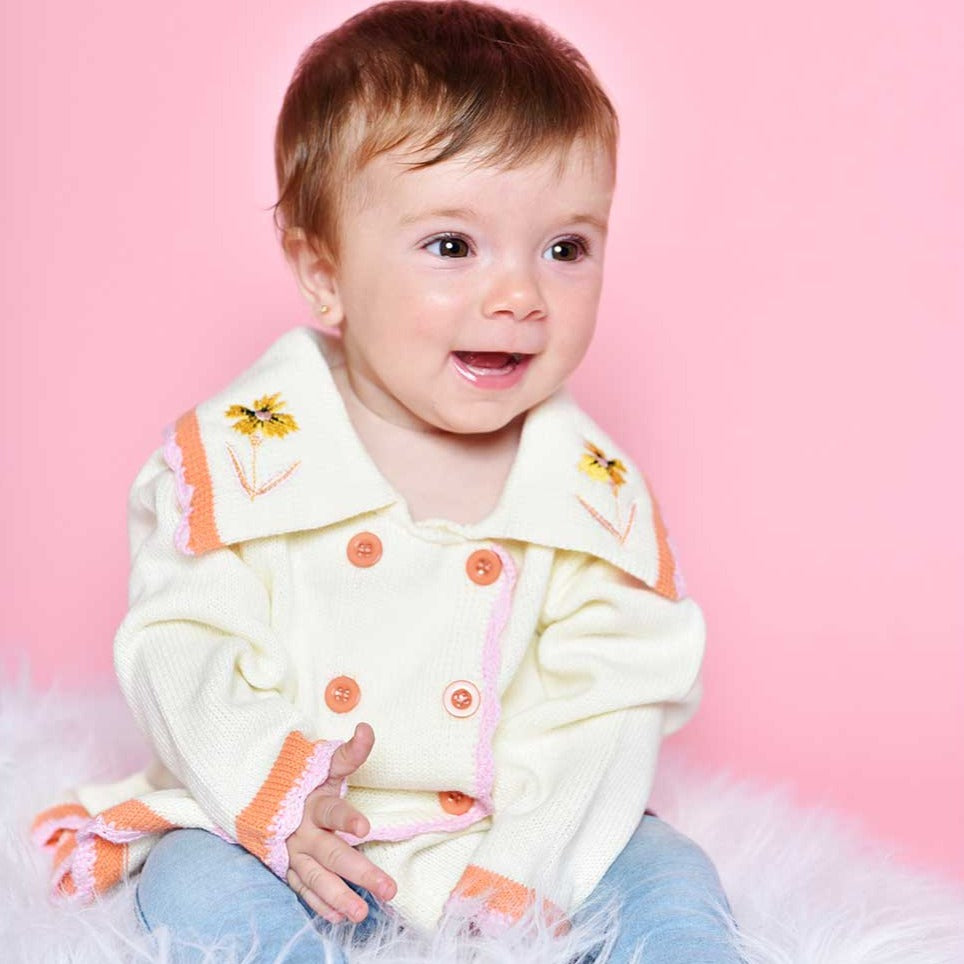 Butterfly Knitted Pram Coat