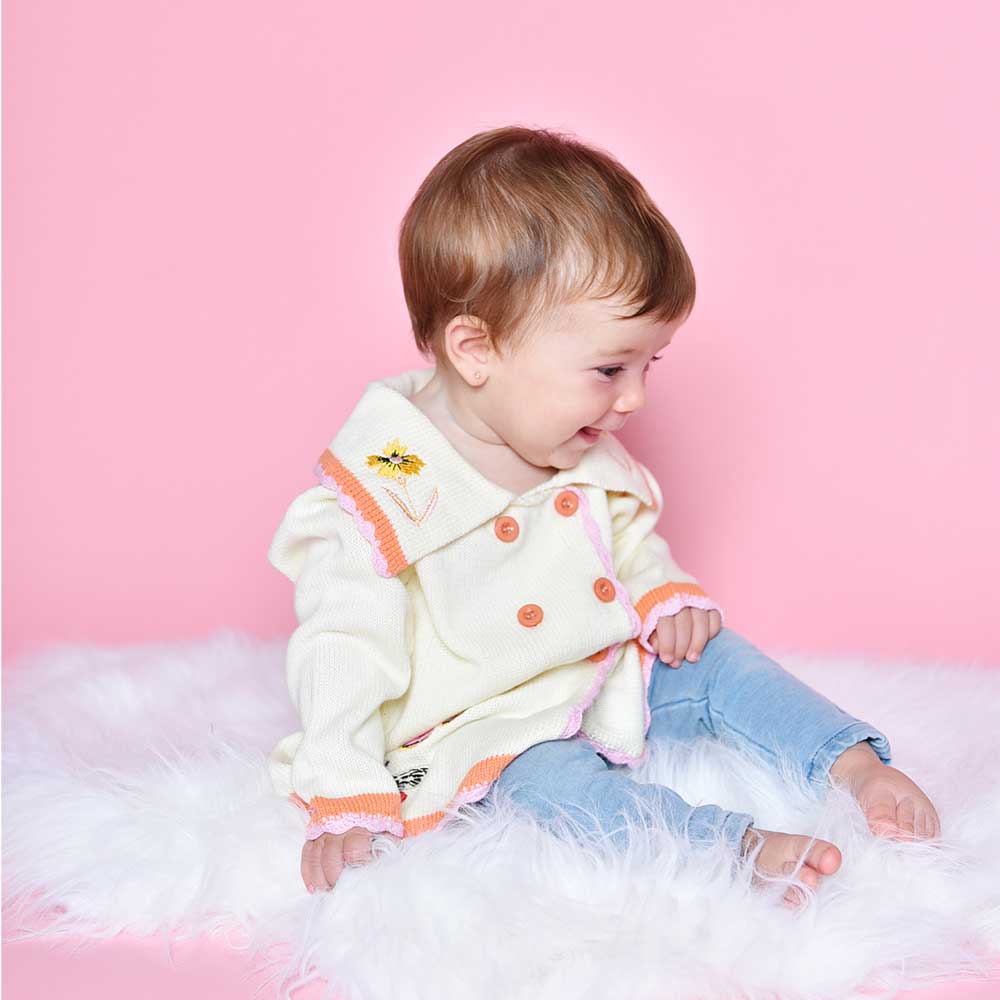 Butterfly Knitted Pram Coat