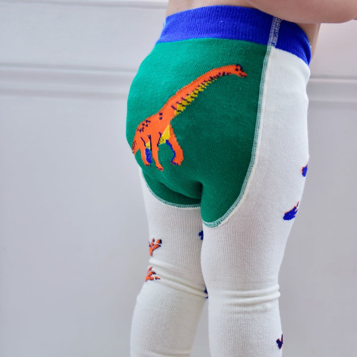 Colourful Dinosaur Knitted Leggings