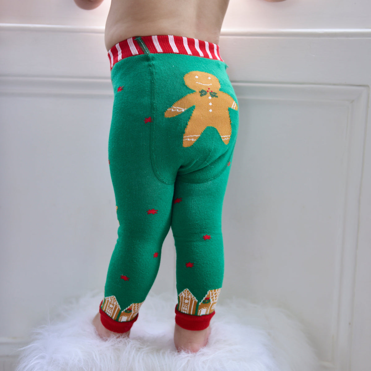Gingerbread Man Knitted Leggings