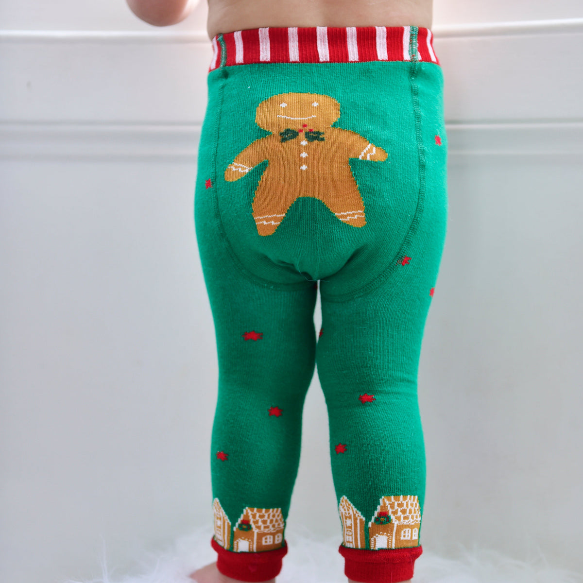 Gingerbread Man Knitted Leggings