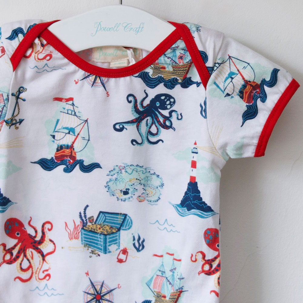 High Seas Print Baby Grow