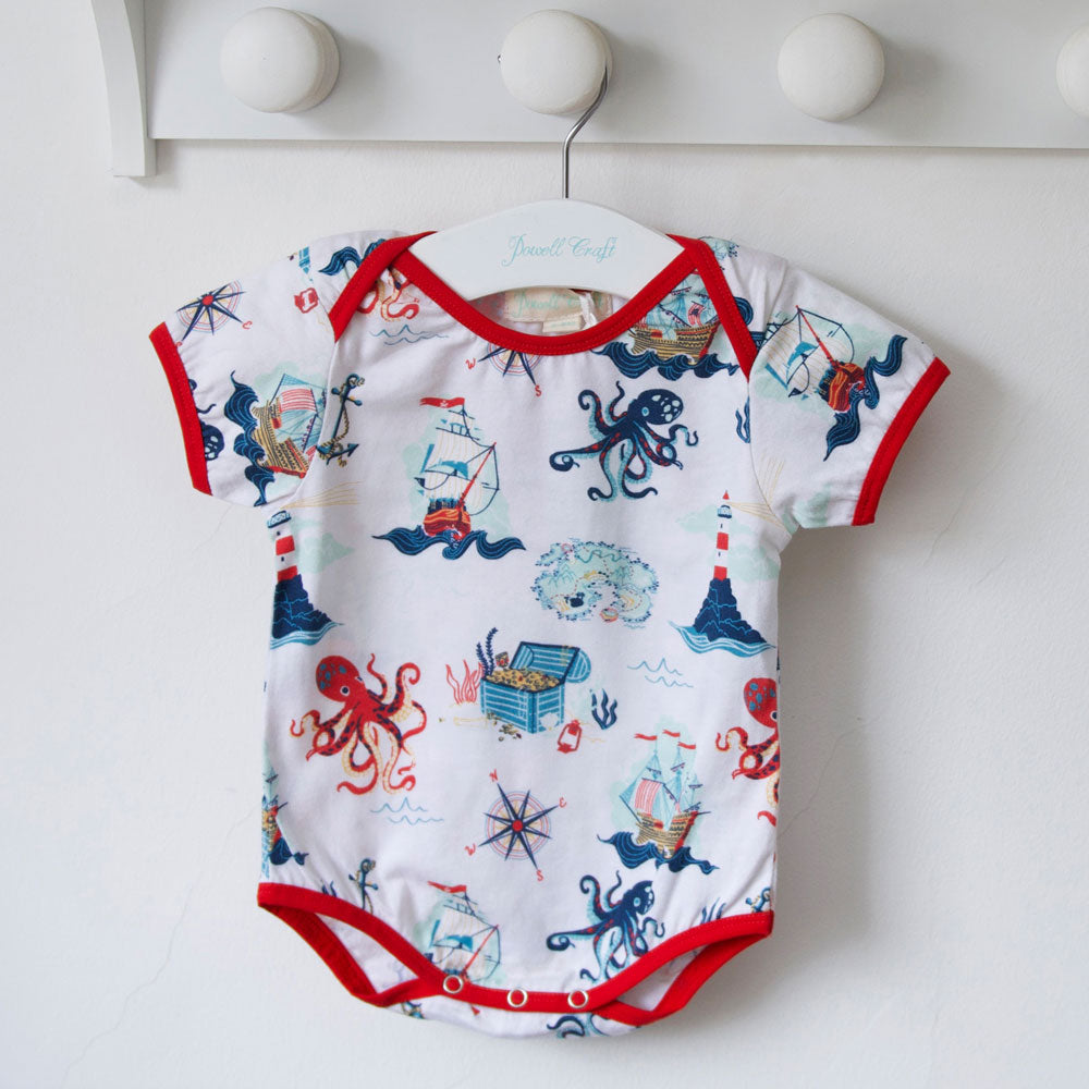 High Seas Print Baby Grow