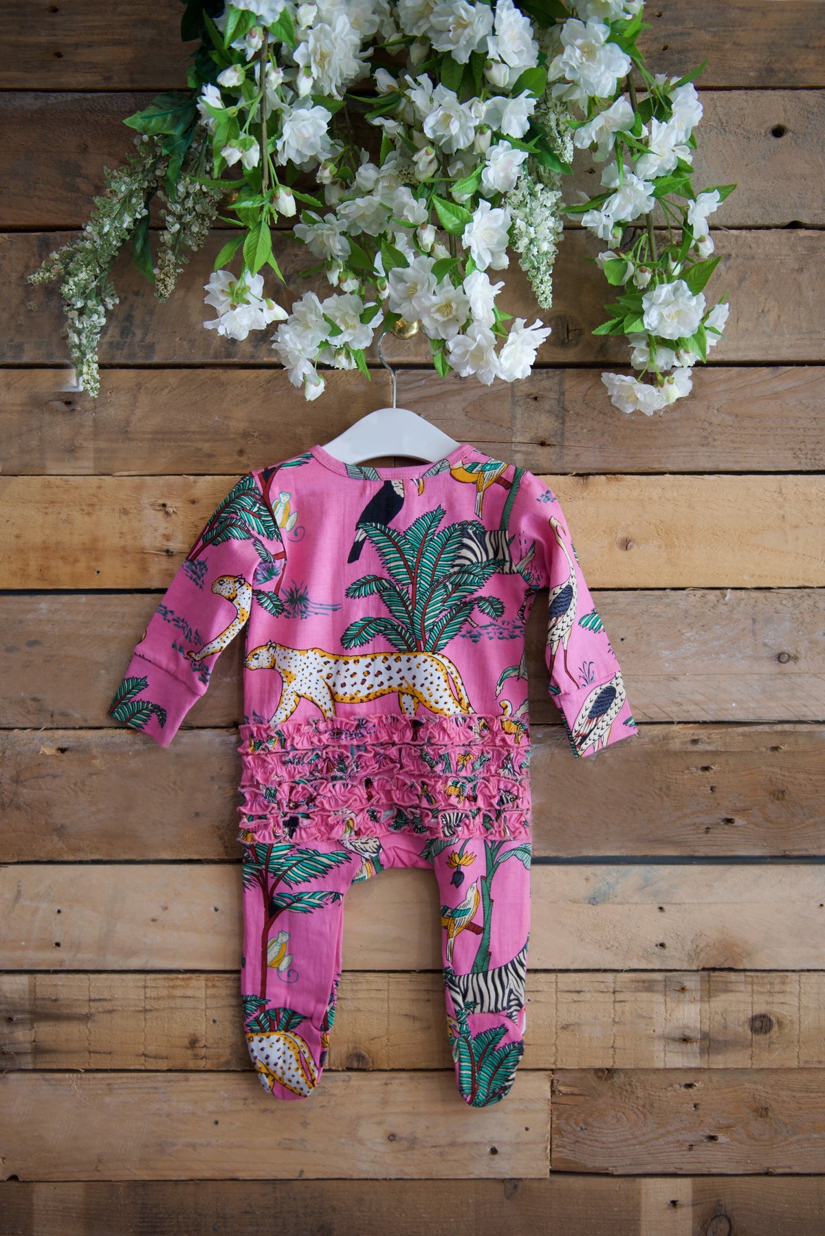 Pink Safari Jumpsuit With Zip