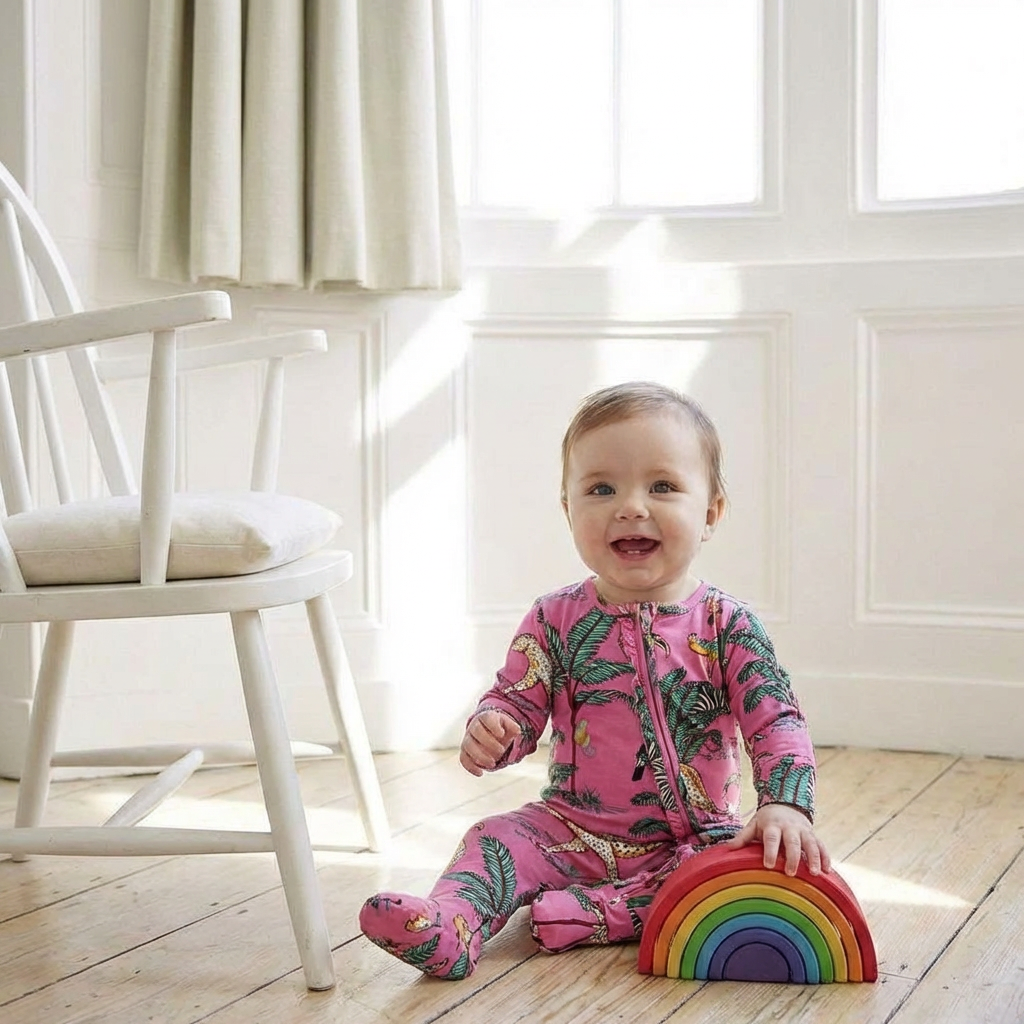 Dusky Pink Exotic Flower Jumpsuit With Zip