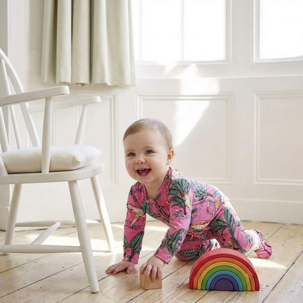 Pink Safari Jumpsuit With Zip