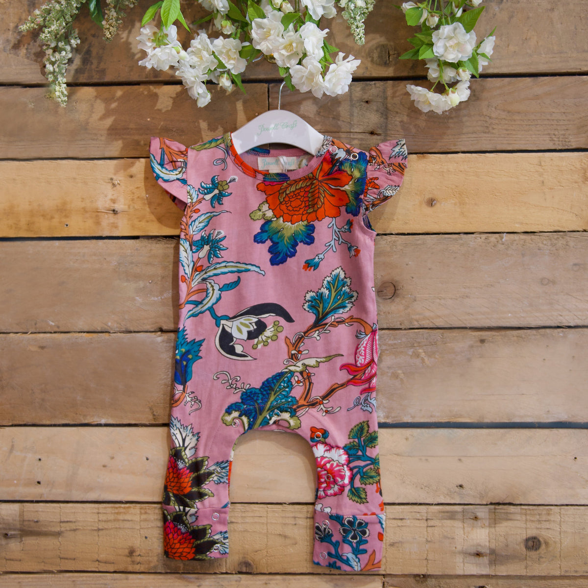 Dusky Pink Short Sleeve Jumpsuit