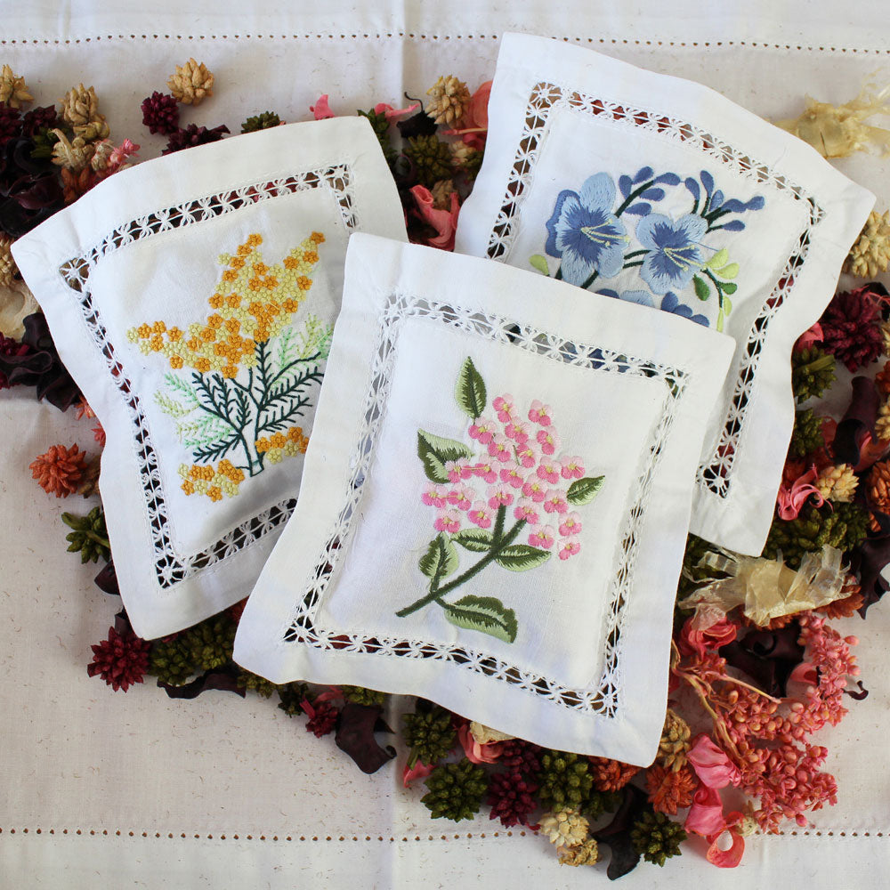 Assorted Colour Embroidered Filled Sachet