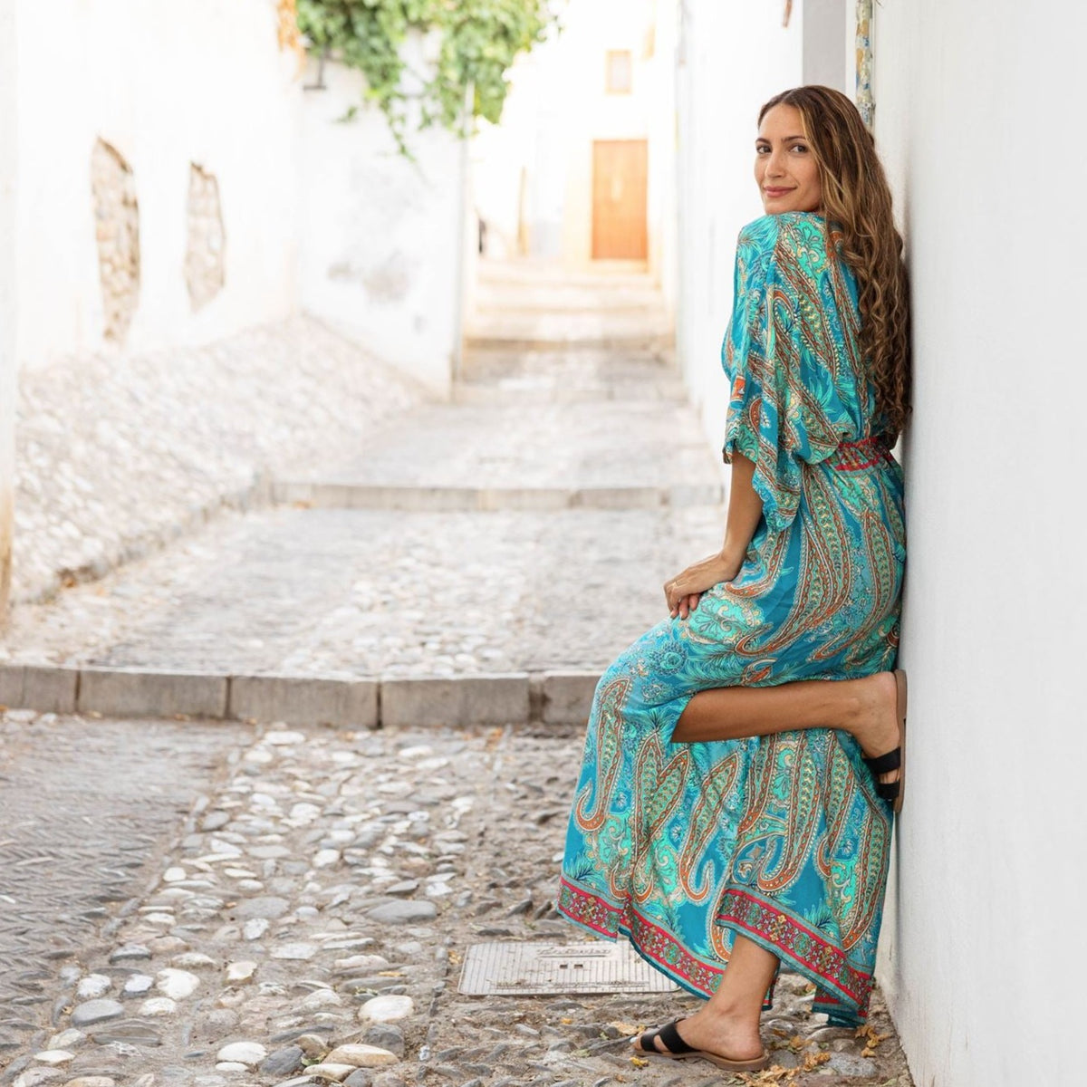 Aspen - Turquoise Dress With Tassels