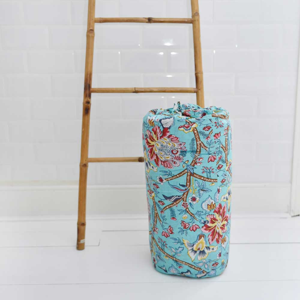 Edredón Estampado Clavel Azul