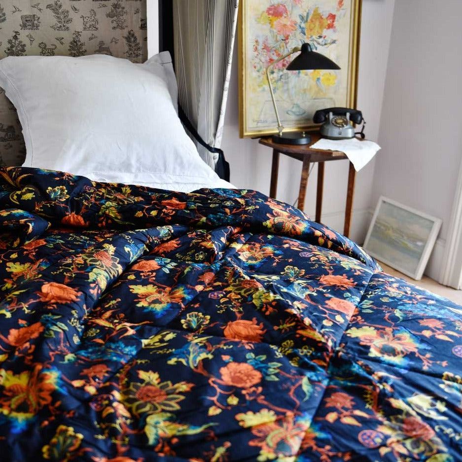 Burnt Orange Cotton Quilt/Throw