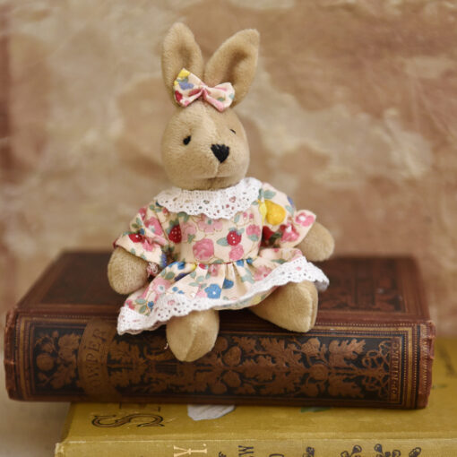 Mini Soft Rabbit With Floral Fruit Dress