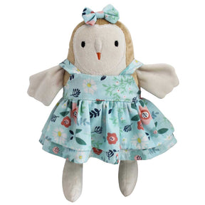 Mrs Owl With Floral Dress Soft Toy