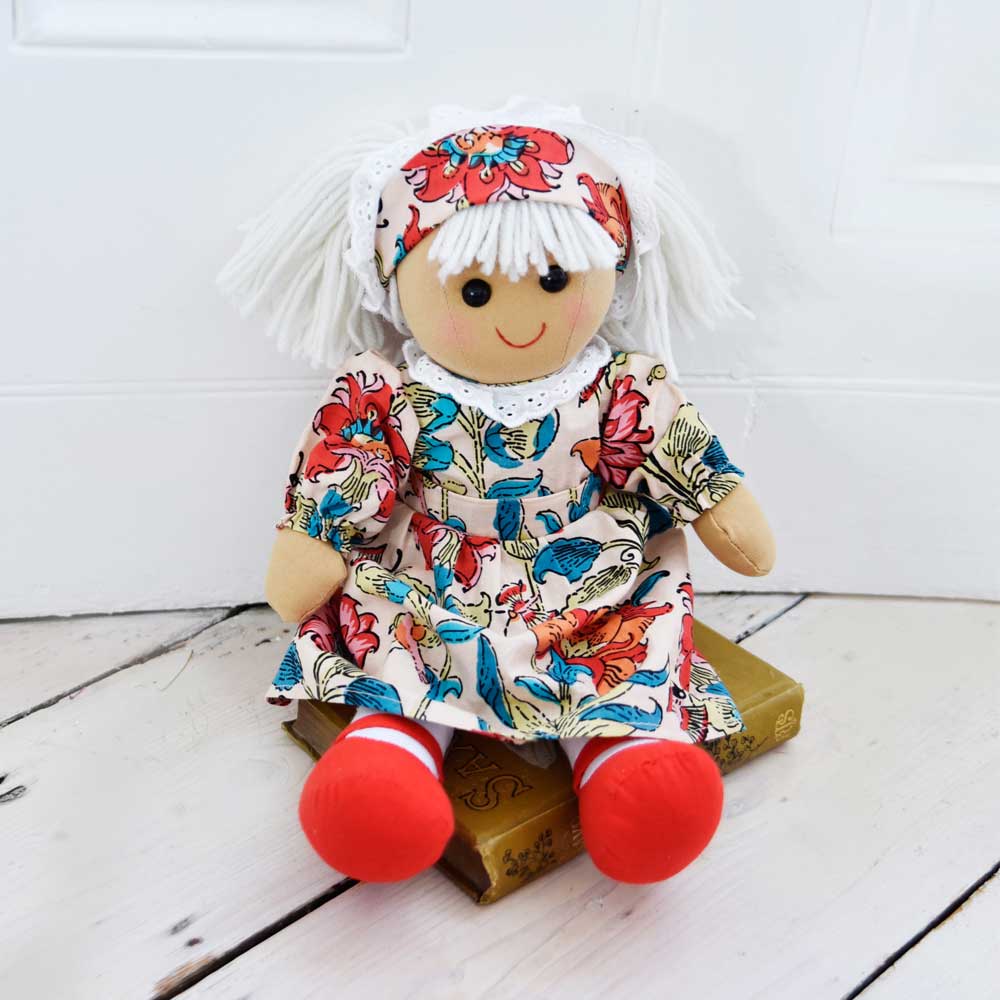 40cm Floral Garden Dress Rag Doll