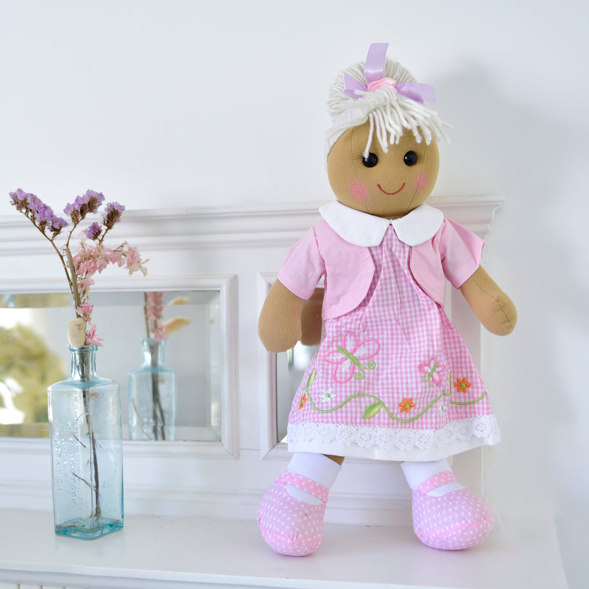 Pink Butterfly Dress 40cm Rag Doll