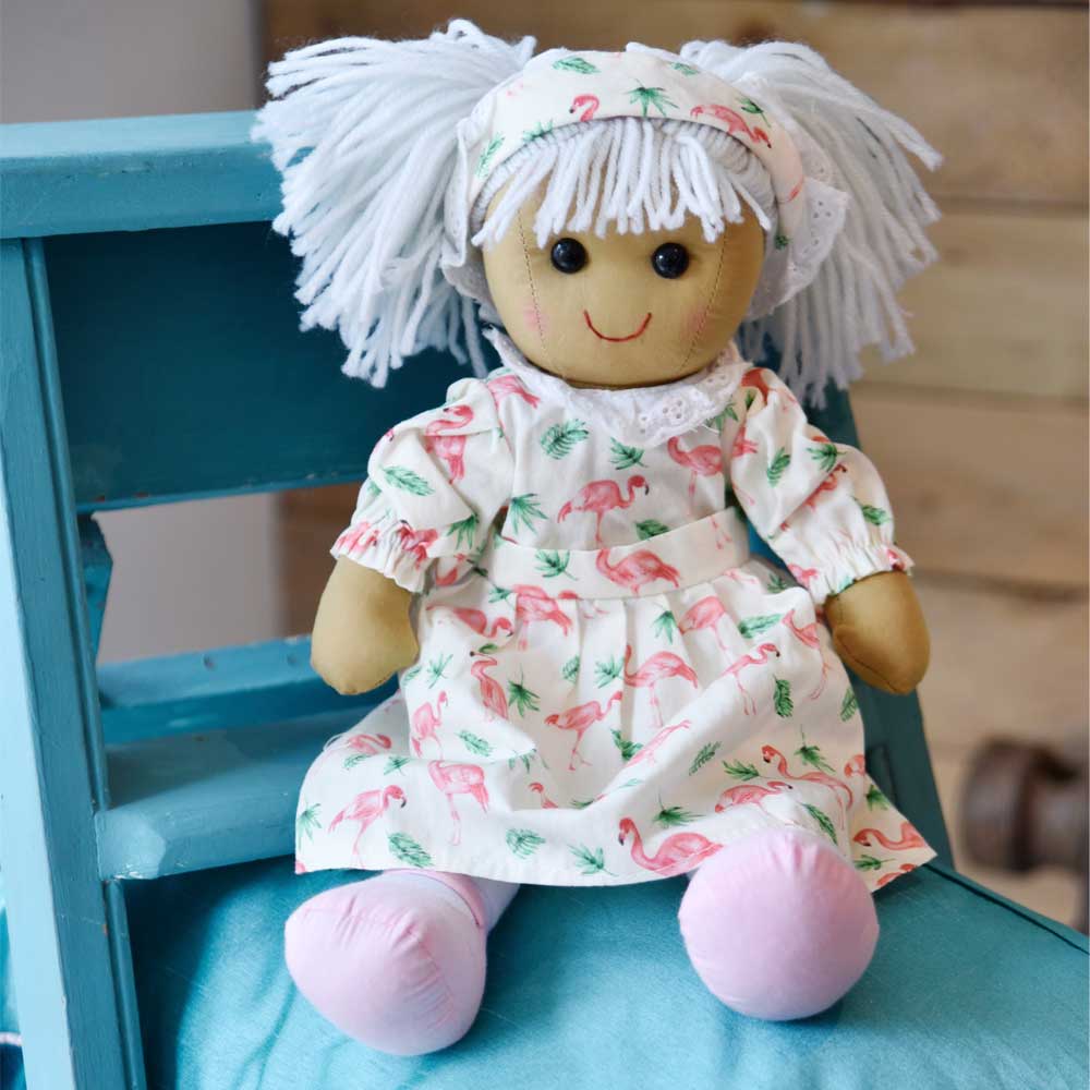 40cm Flamingo Dress Rag Doll