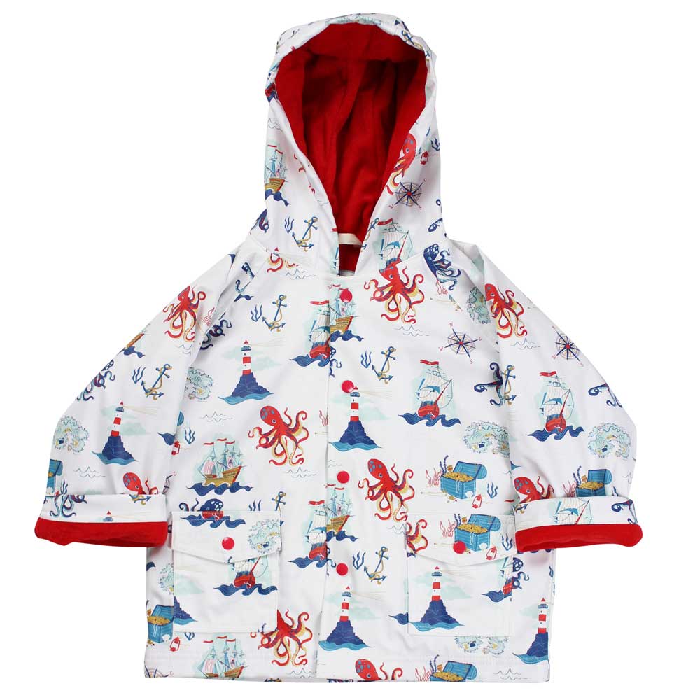 High Seas Print Raincoat
