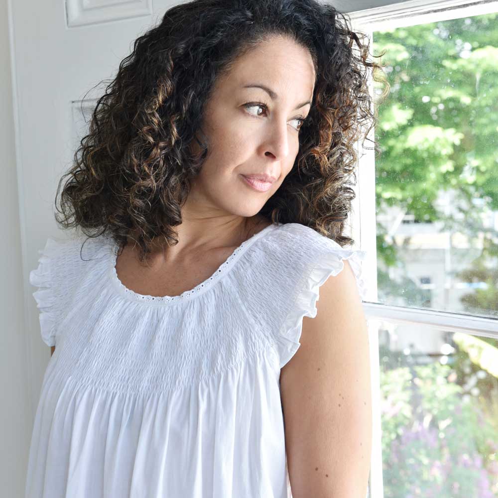 Violet Ladies Powell Craft Nightdress Close Up