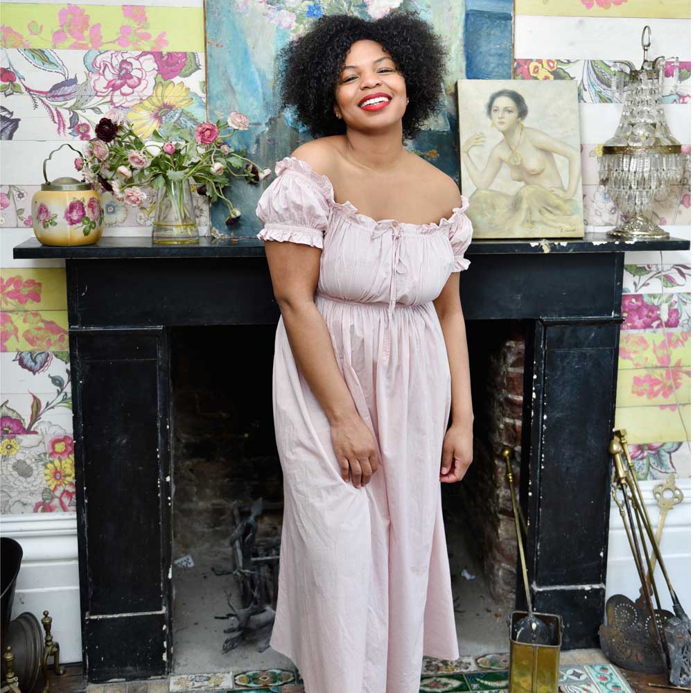 Darcy Pink Ruffle Short-Sleeve Nightdress