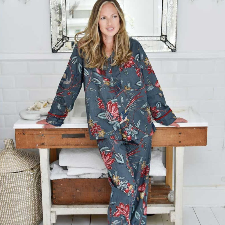 Grey Fruit Bird Pyjamas