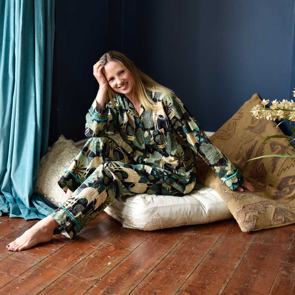 Pagoda Garden Print Pyjamas