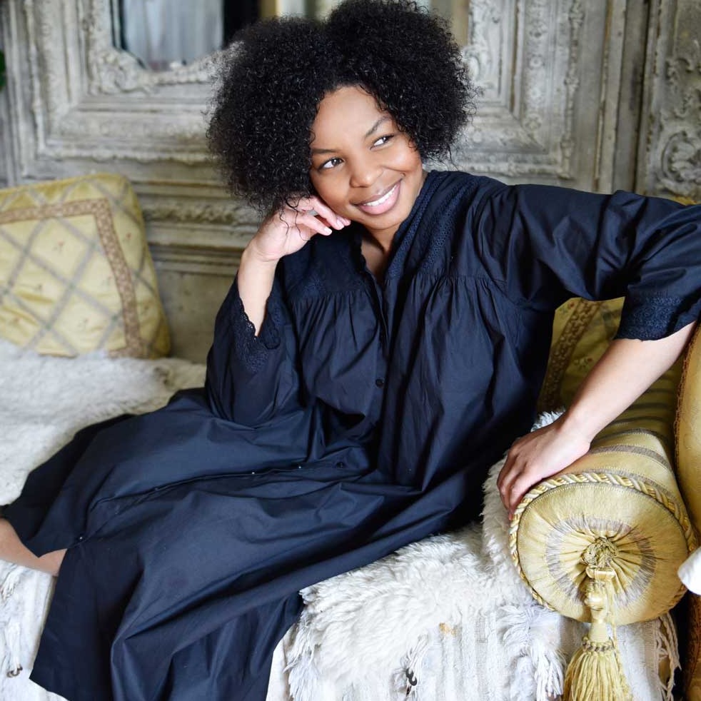 Lily Black Ladies Nightdress