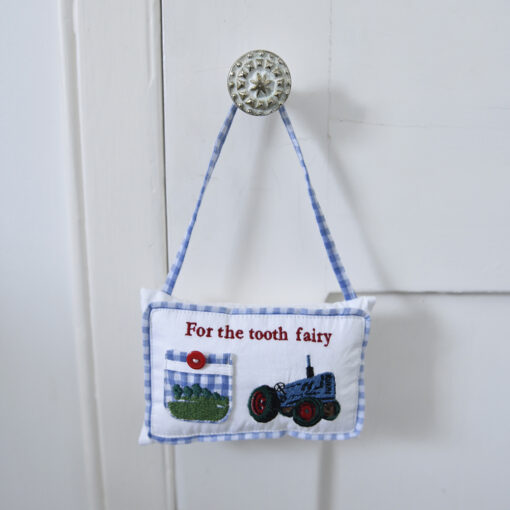 Oblong Tooth Fairy Pillow Tractor Design
