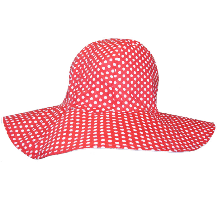 Blue and Red Rose Large Hat With Bow