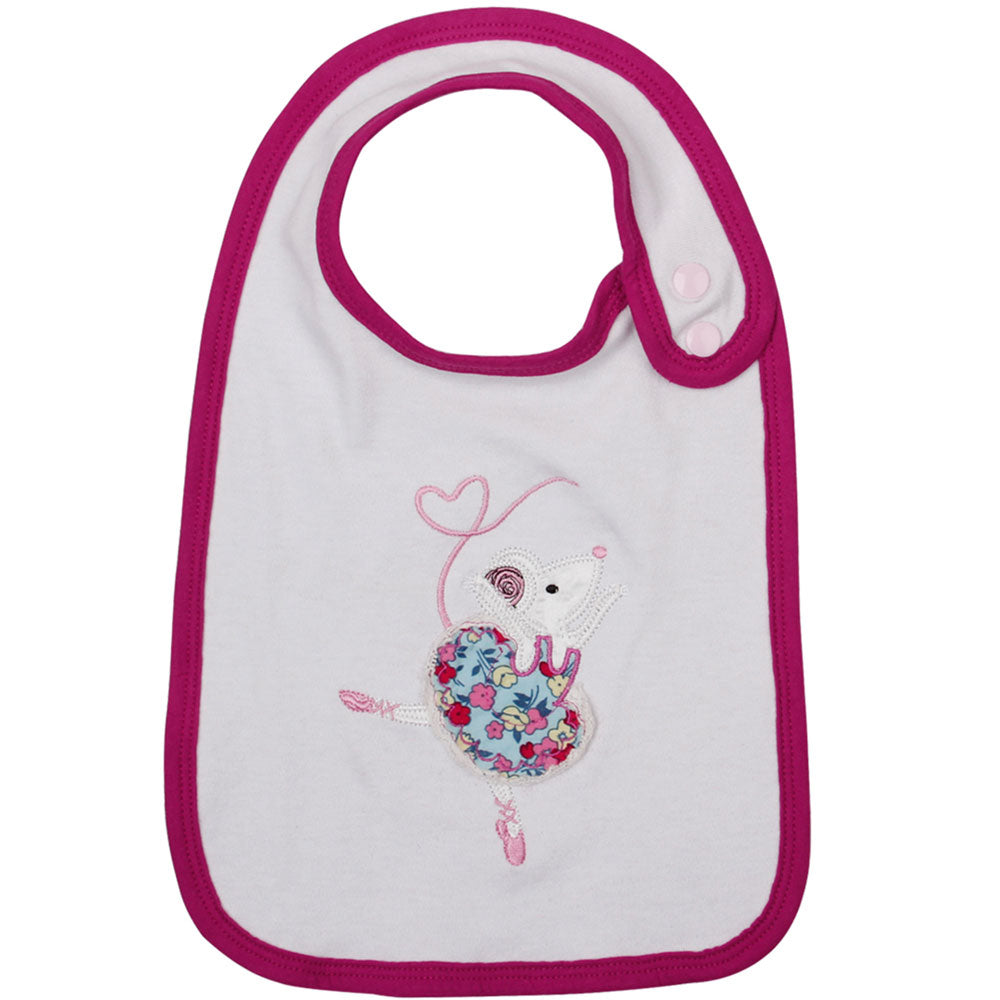 Pack of 3 Ballerina Mouse Bib
