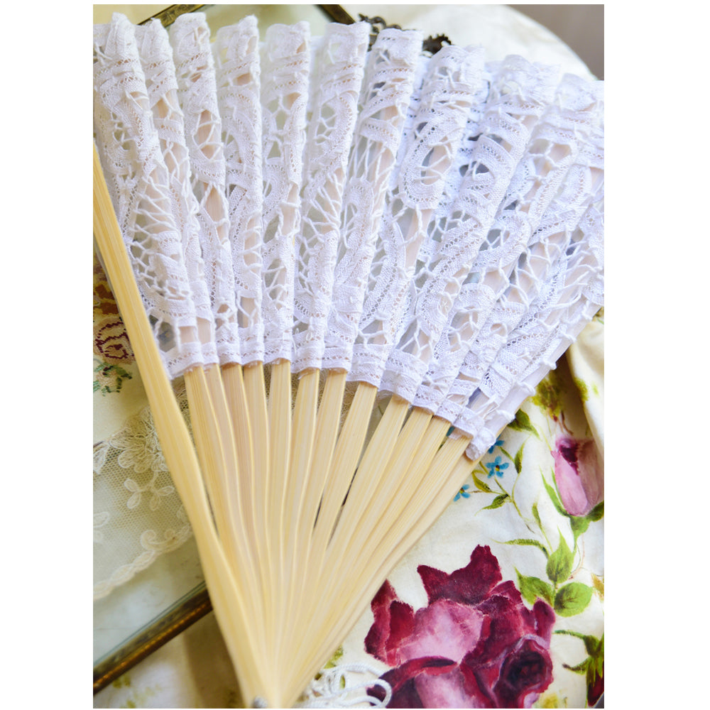 White Lace Fan