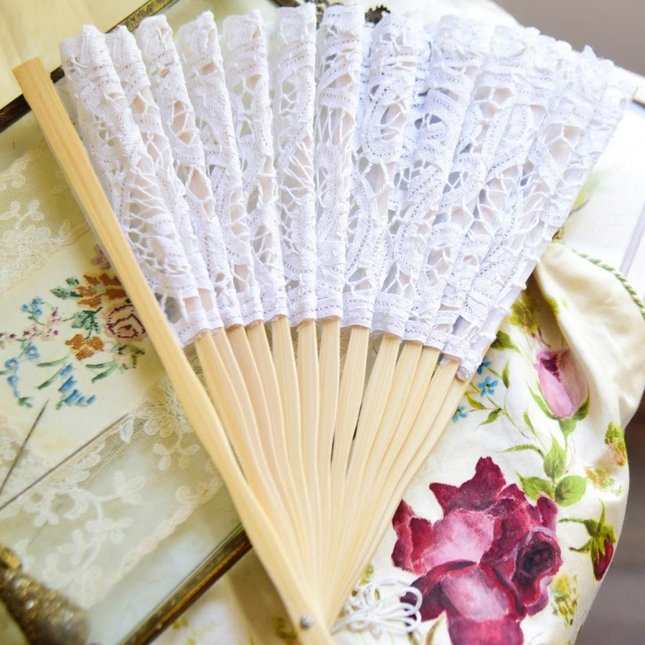 White Lace Fan