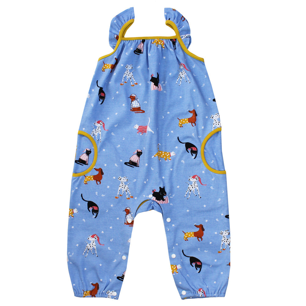 Cats & Dogs Print Playsuit
