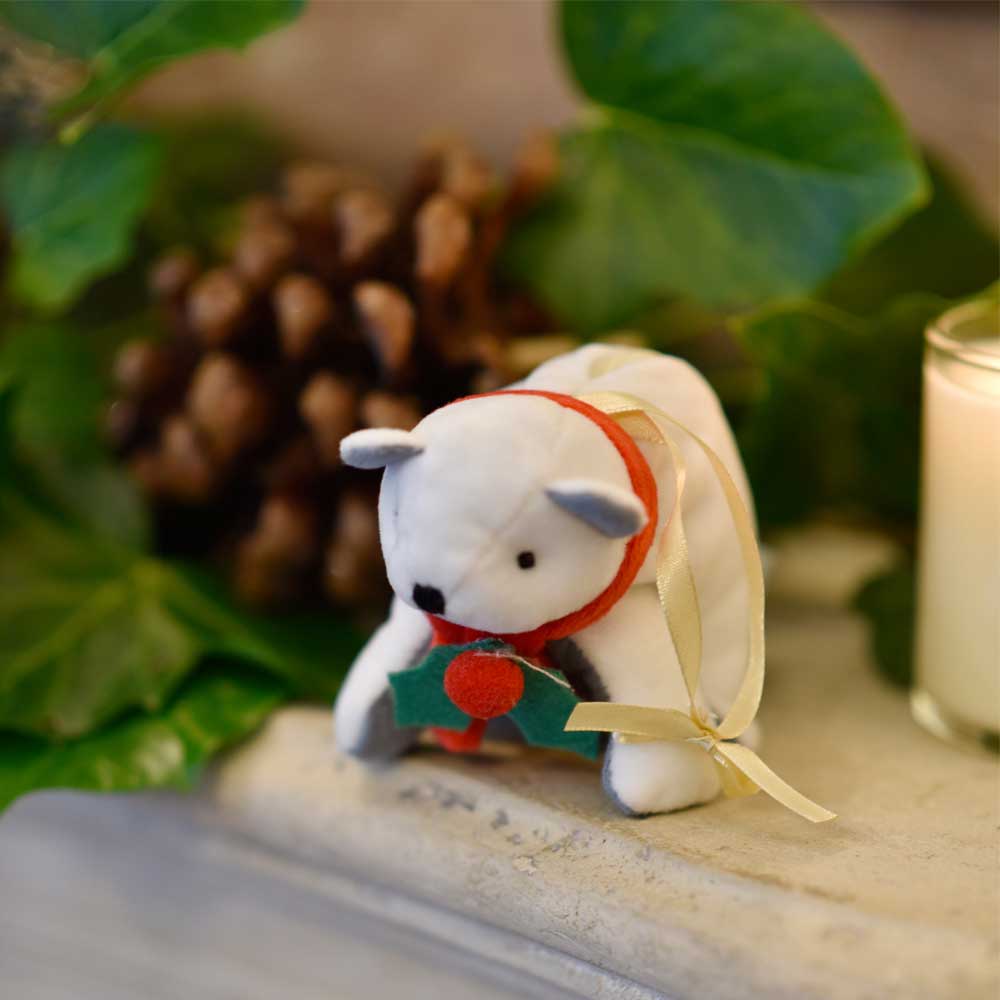Polar Bear Hanging Decoration Lavender Filled