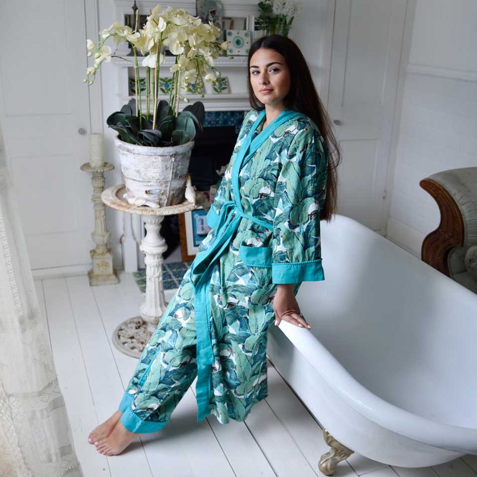 Green Leaf Dressing Gown Green Leaf Dressing Gown