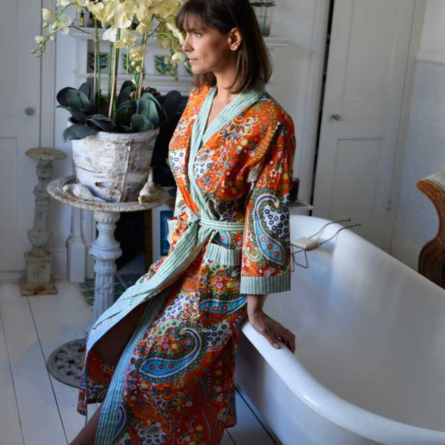 Orange Paisley Dressing Gown Orange Paisley Dressing Gown