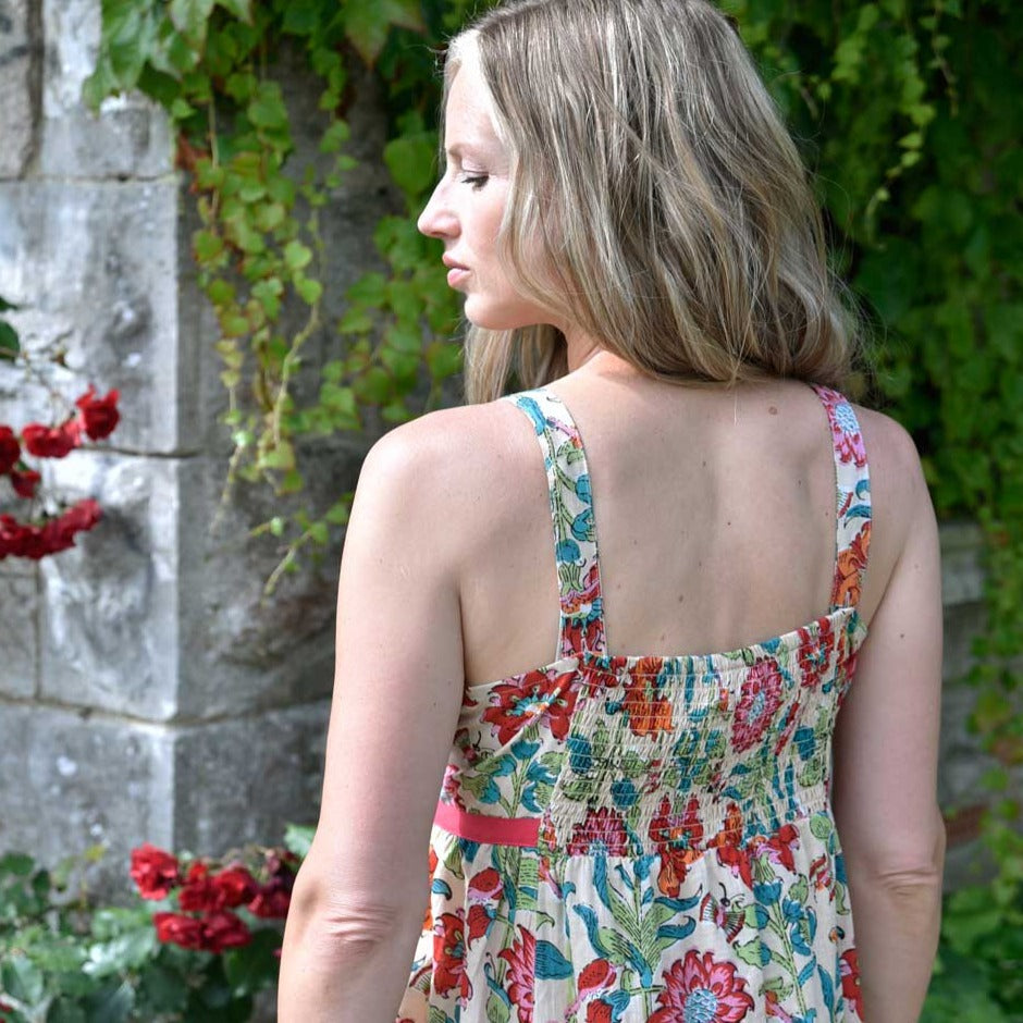 ‘Clarissa’ Floral Garden Camisole Cotton Dress