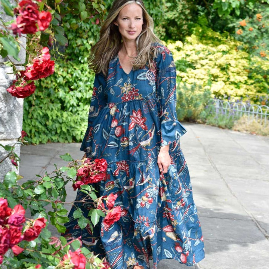 white christmas dresses River' Grey Fruit Bird Long Sleeve Cotton Tiered Dress white christmas dresses River' Grey Fruit Bird Long Sleeve Cotton Tiered Dress