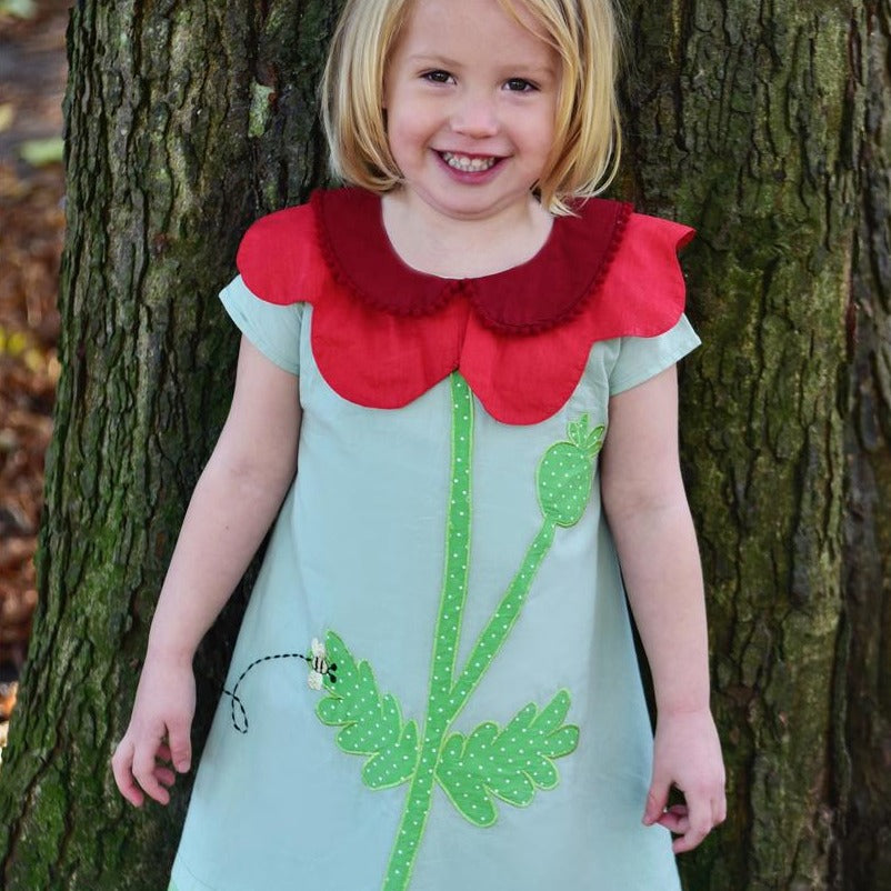 Poppy Petal Collar Dress