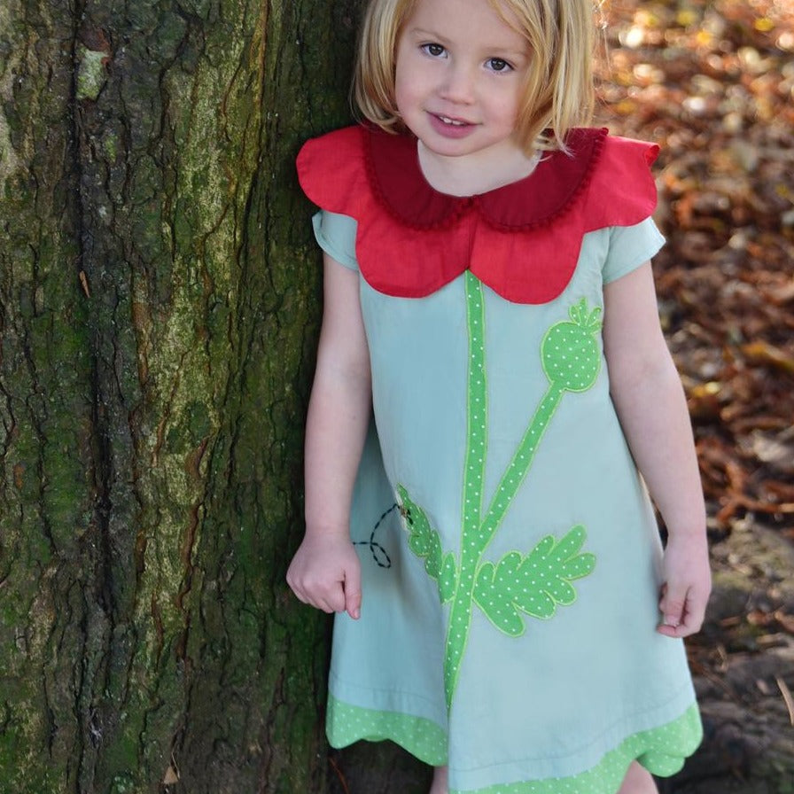 Poppy Petal Collar Dress